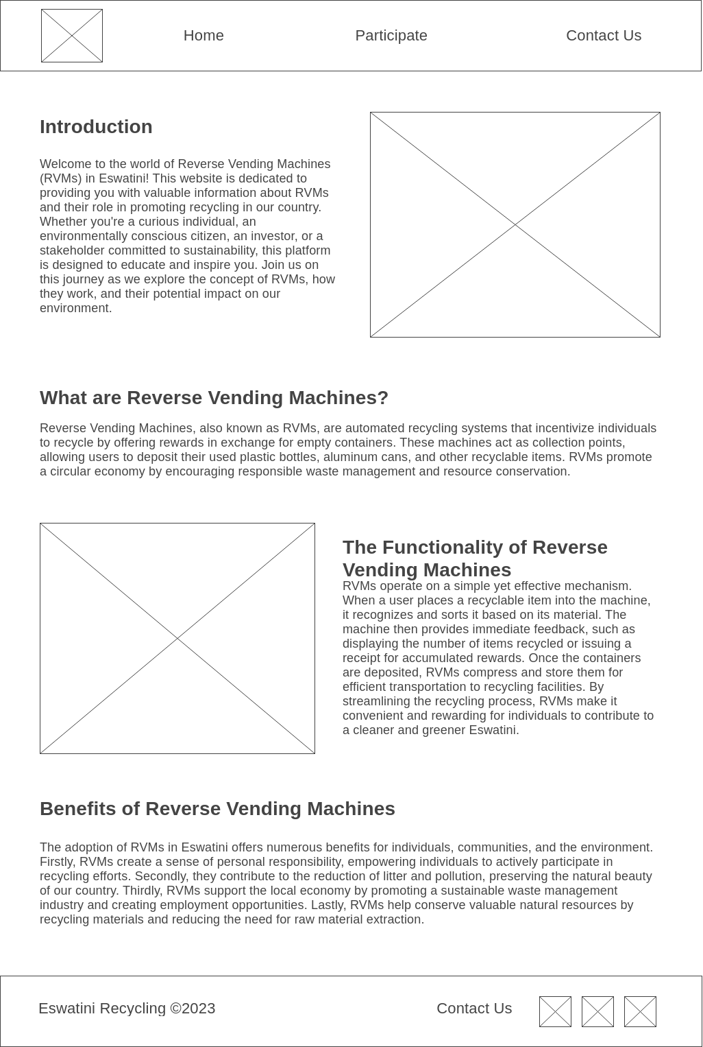 home page wireframe